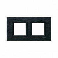 Рамка 2 поста UNICA CLASS, черный камень | код. MGU68.004.7Z1 | Schneider Electric